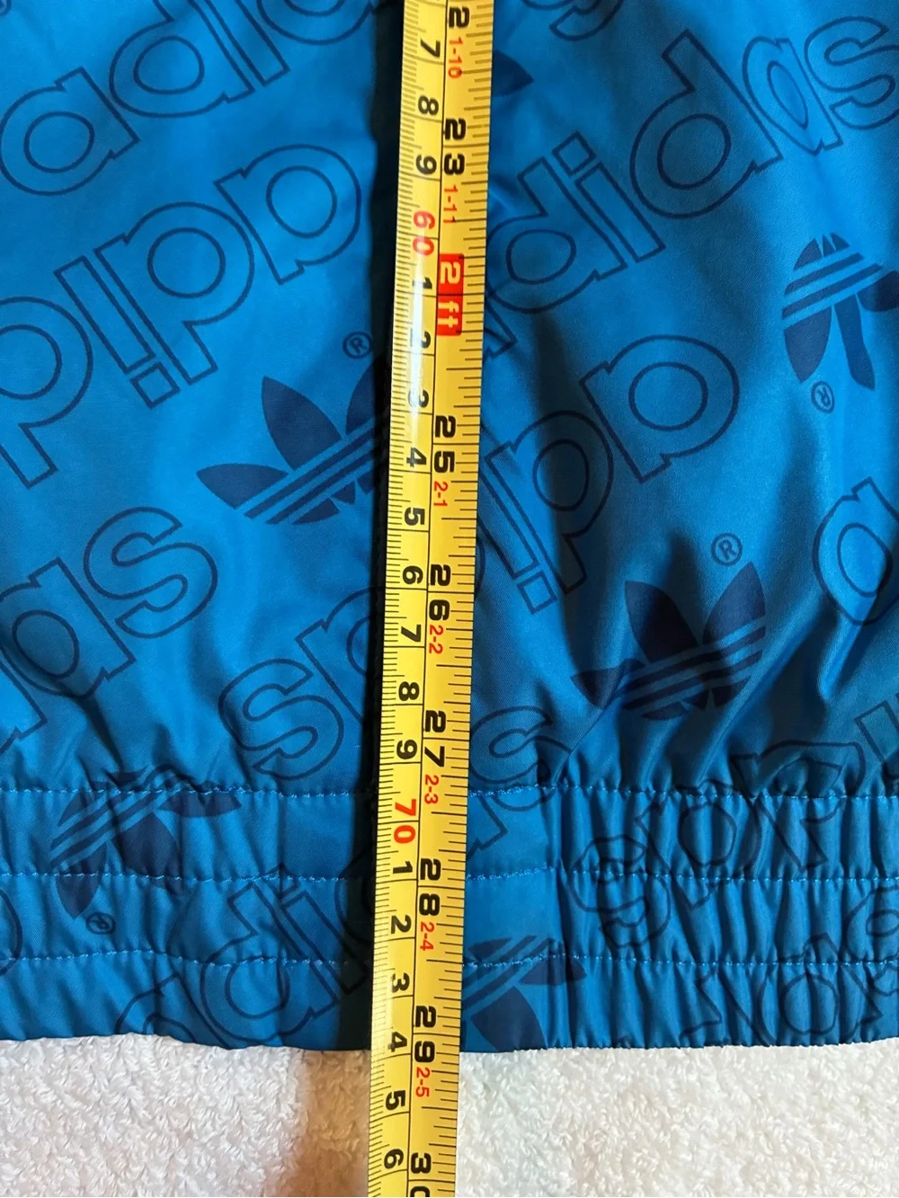 adidas Blue Windbreaker Jacket with White Stripes